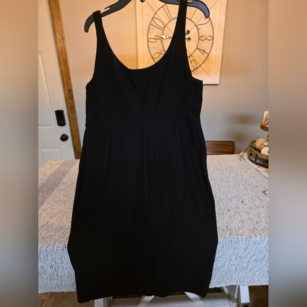 Eileen Fisher Black Midi Dress